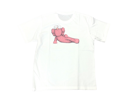 Kaws x Uniqlo Back Pink BFF Tee White