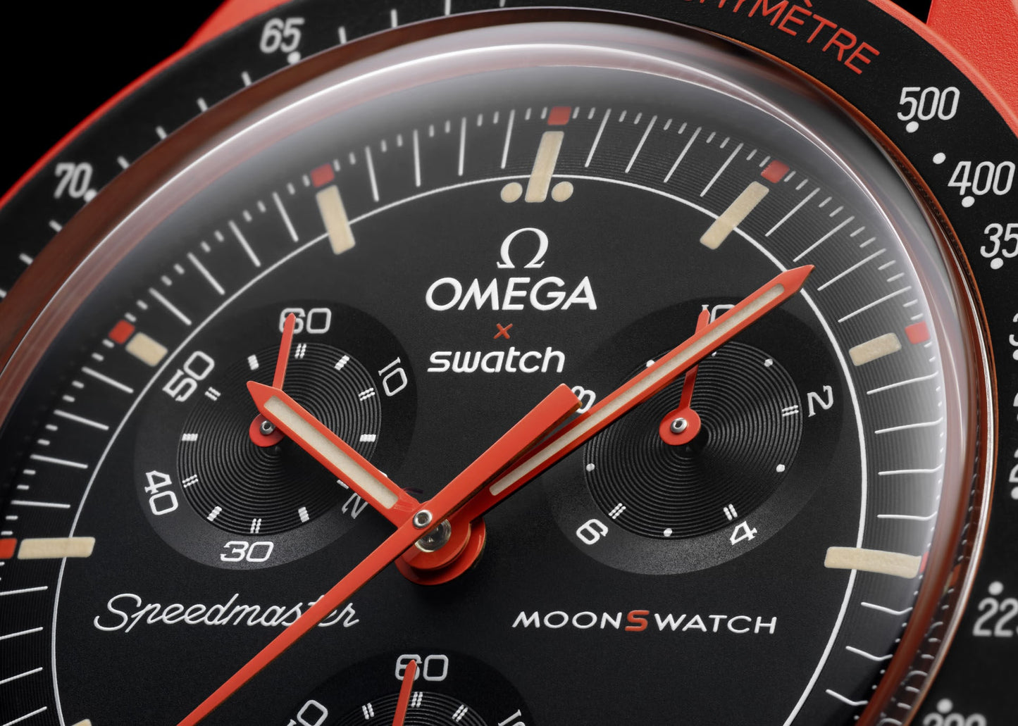 Swatch x Omega Bioceramic Moonswatch Mission On Earth Lava SO33O100