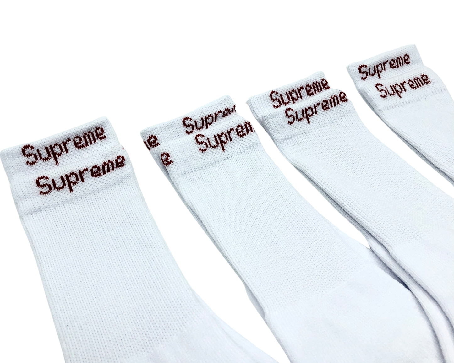 Supreme Hanes Crew Socks (4 Pack) White