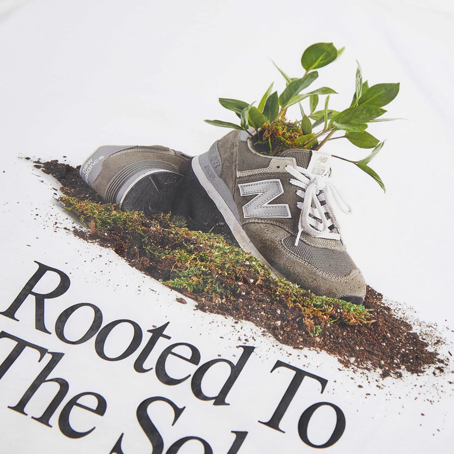 New Balance Rooted To The Sole Tee White