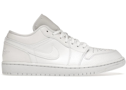 Jordan 1 Low Triple White Tumbled Leather (GS)