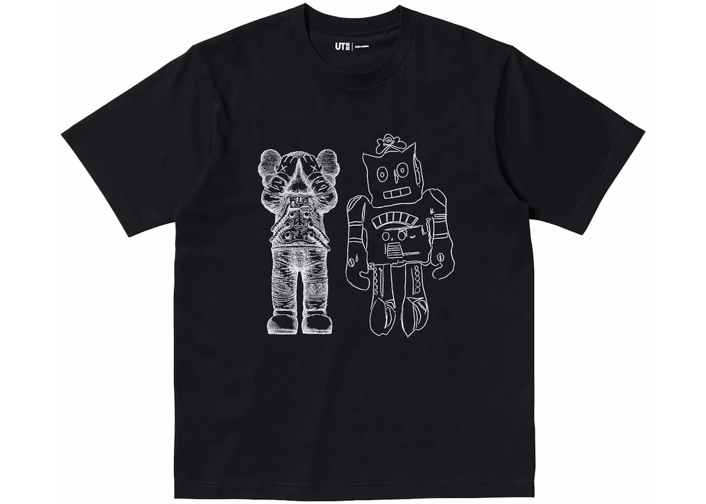 Kaws x Uniqlo x Andy Warhol Front Space Astronaut Roboter Tee Black