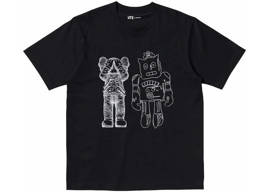 Kaws x Uniqlo x Andy Warhol Front Space Astronaut Roboter Tee Black