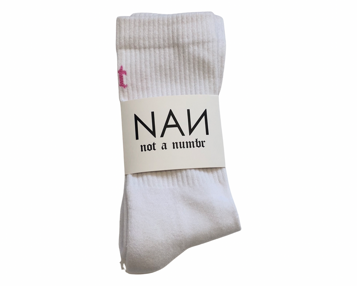 NAN Not A Number Socks Pink