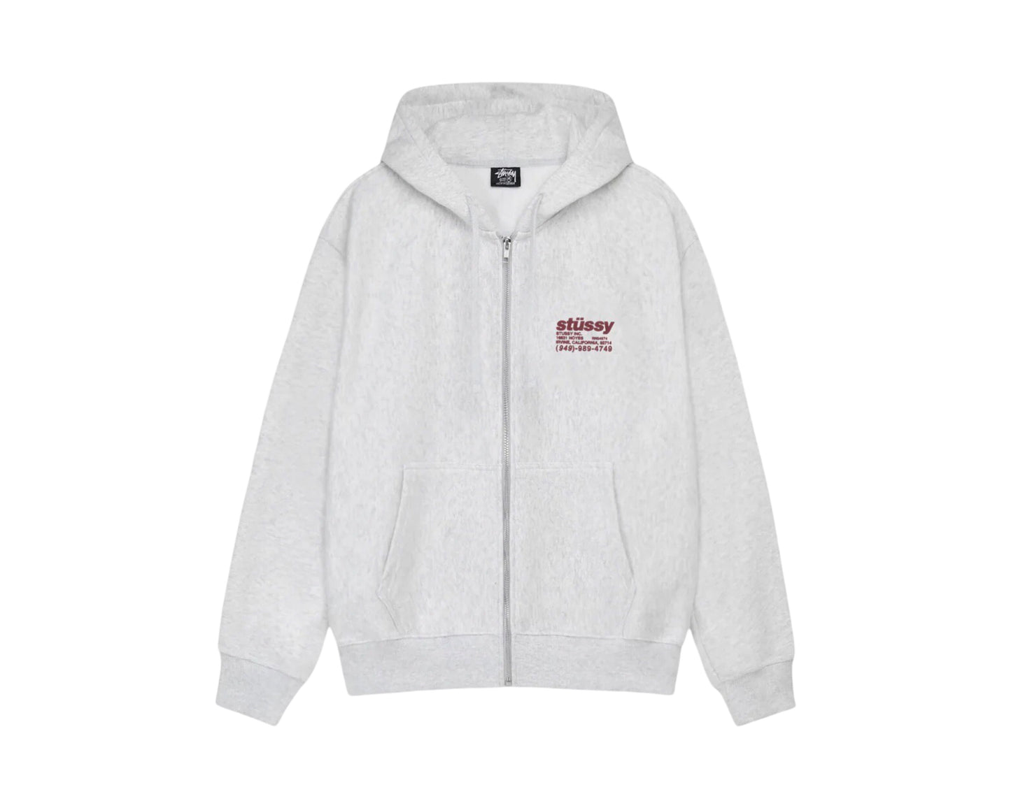 Stüssy DNA Zip Hoodie Grey