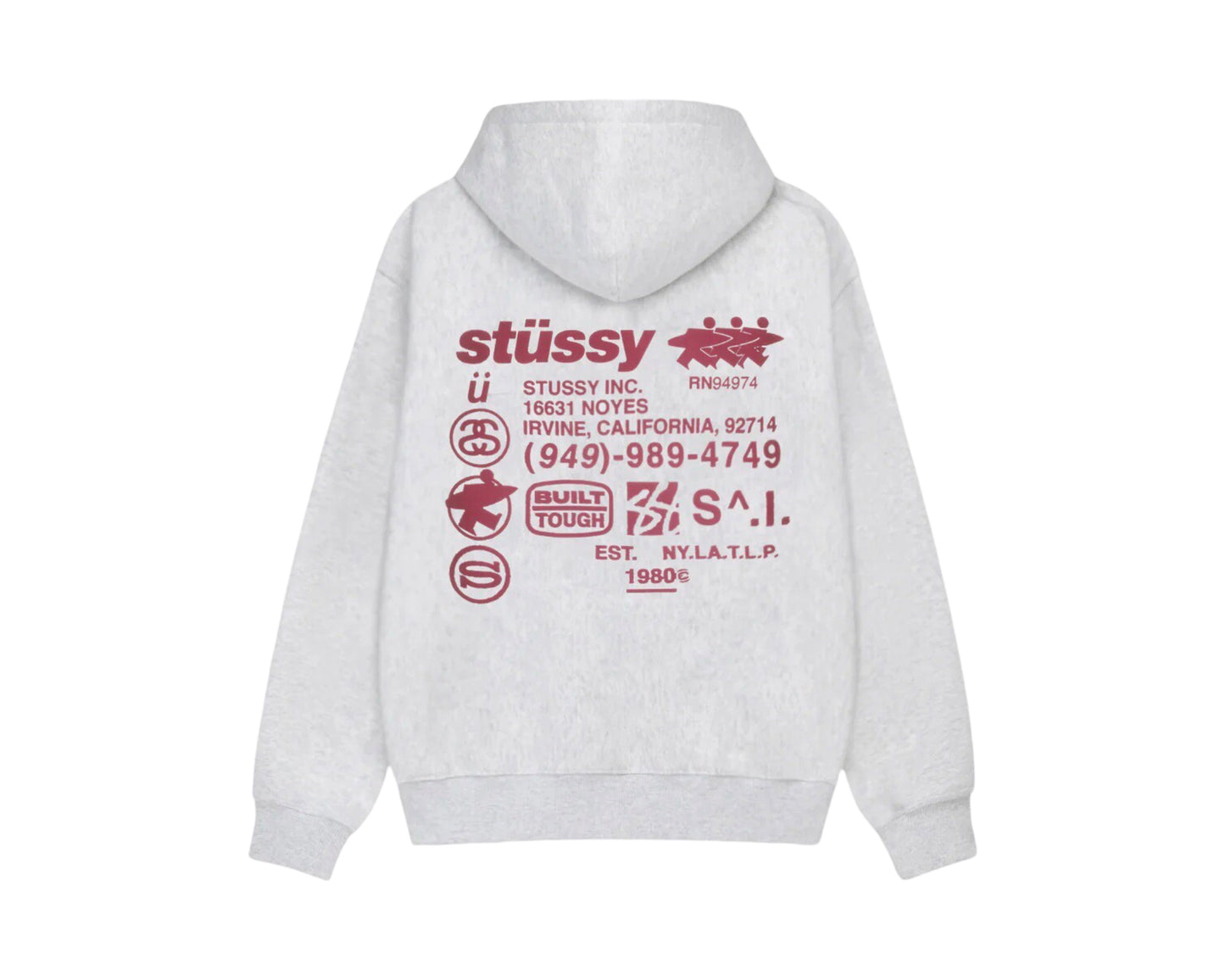 Stüssy DNA Zip Hoodie Grey