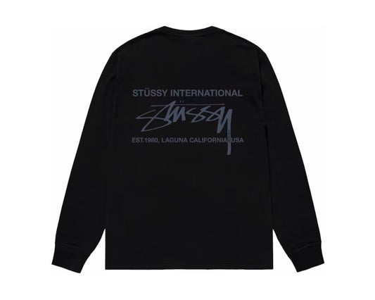 Stüssy Smooth International L/S Tee Black