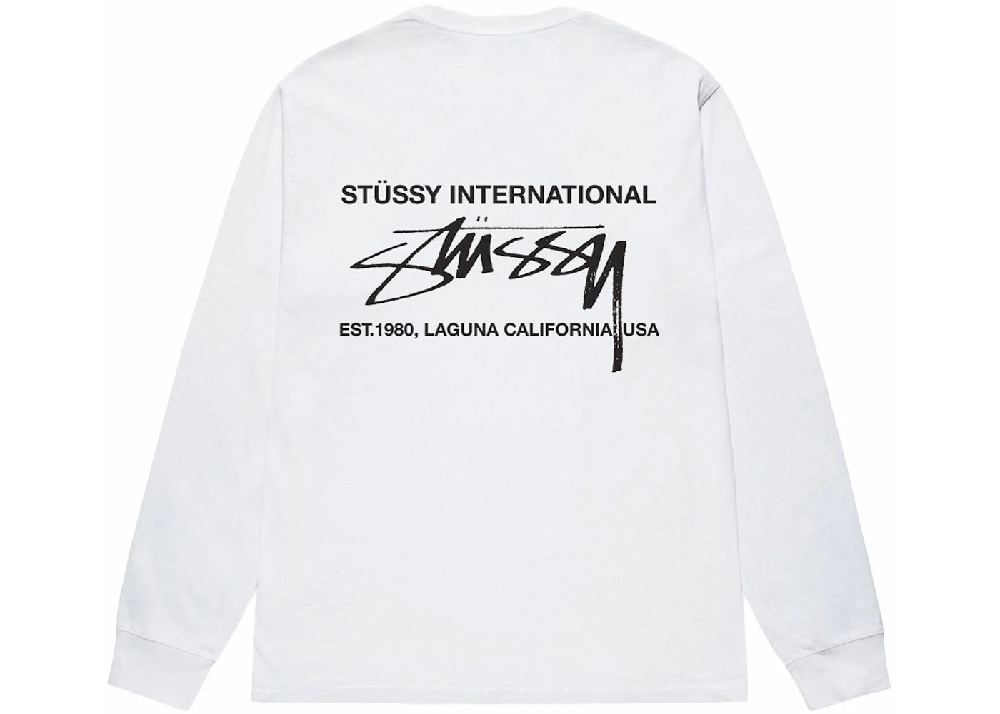 Stüssy Smooth International L/S Tee White