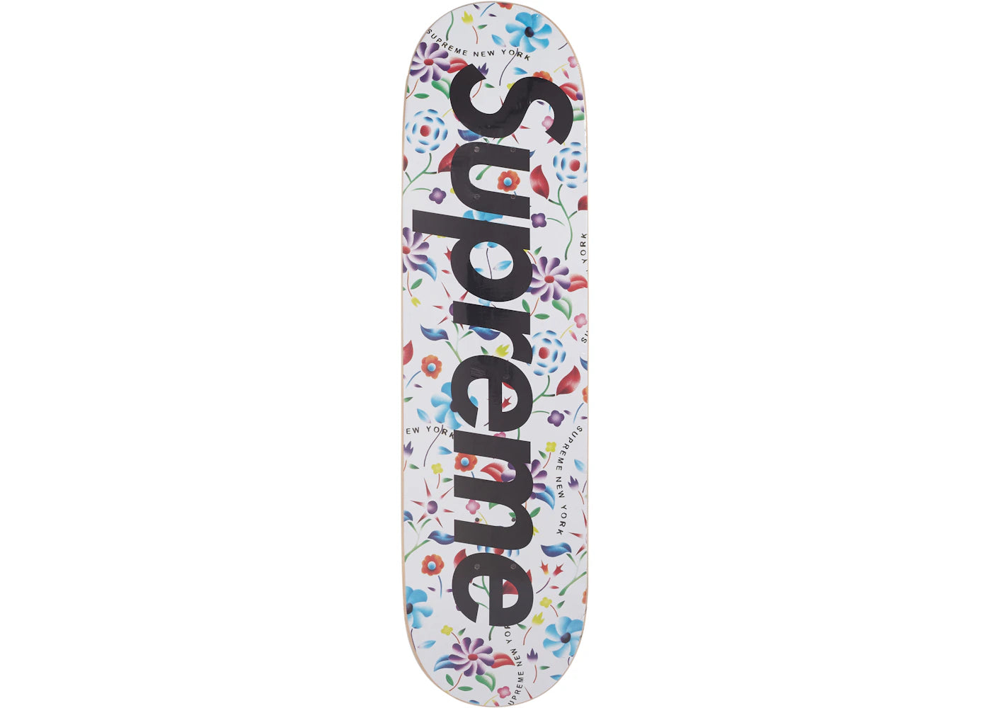 Supreme Airbrushed Floral Skateboard Deck White