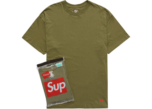 Supreme Hanes Tagless Tee (1 Piece) Olive