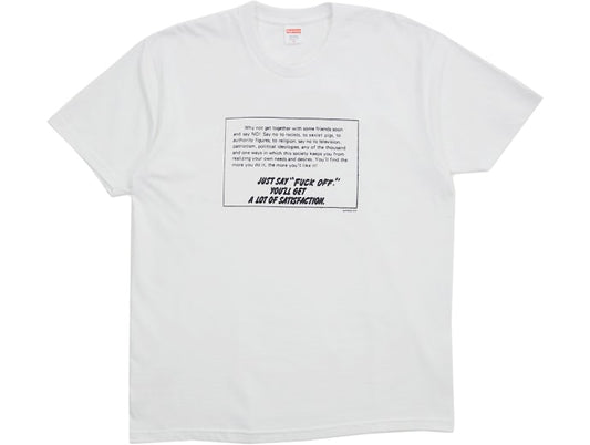 Supreme Just Say No Tee White