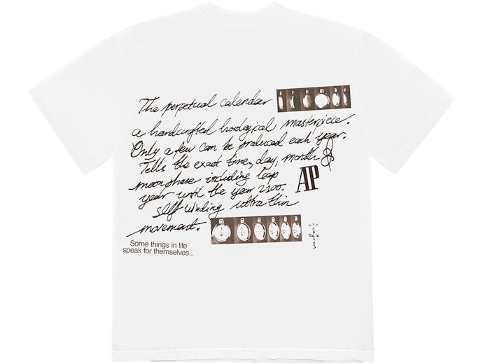 Travis Scott CJ x Audemars Piguet Perpetual Calendar Tee White