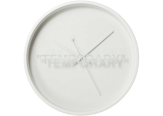 Virgil Abloh x IKEA MARKERAD "TEMPORARY" Wall Clock White