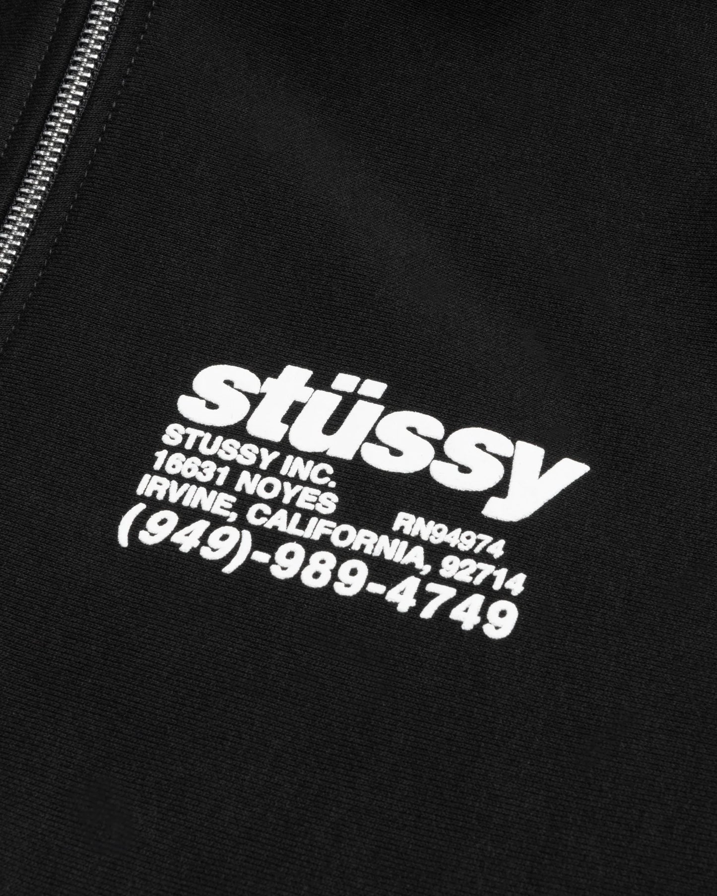 Stüssy DNA Zip Hoodie Black