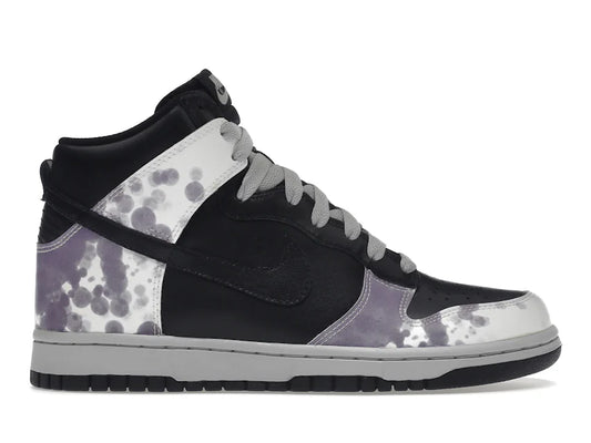 Nike Dunk High Splatter Black White Purple