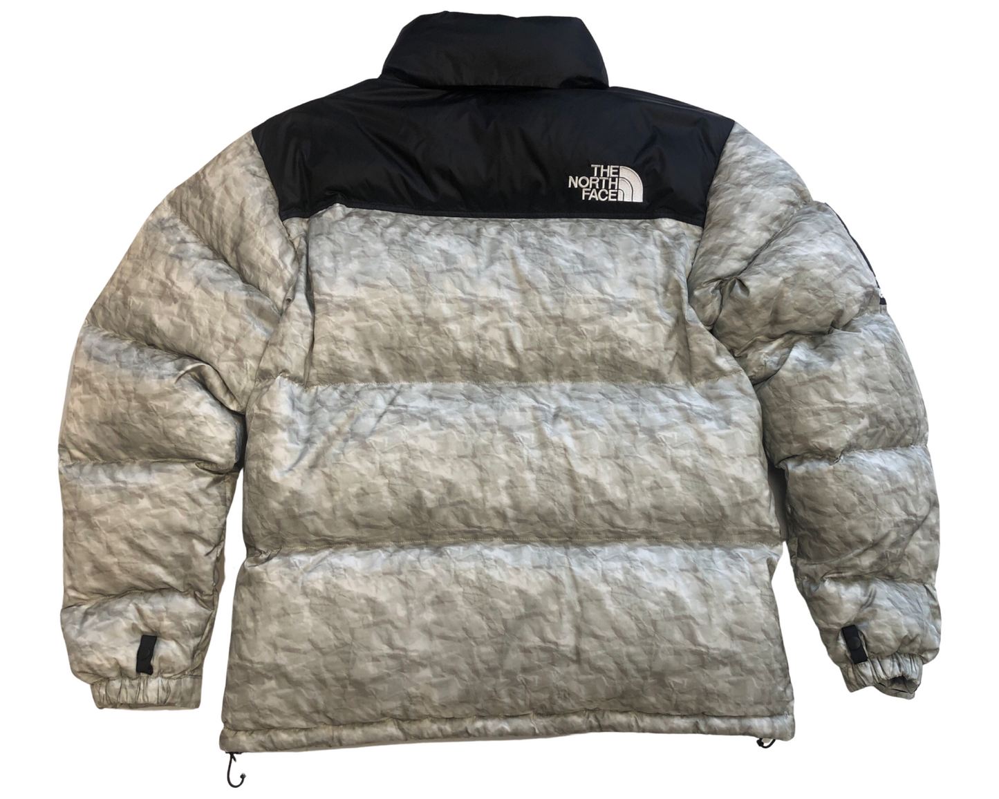 Supreme The North Face Paper Print Nuptse Jacket Paper Print